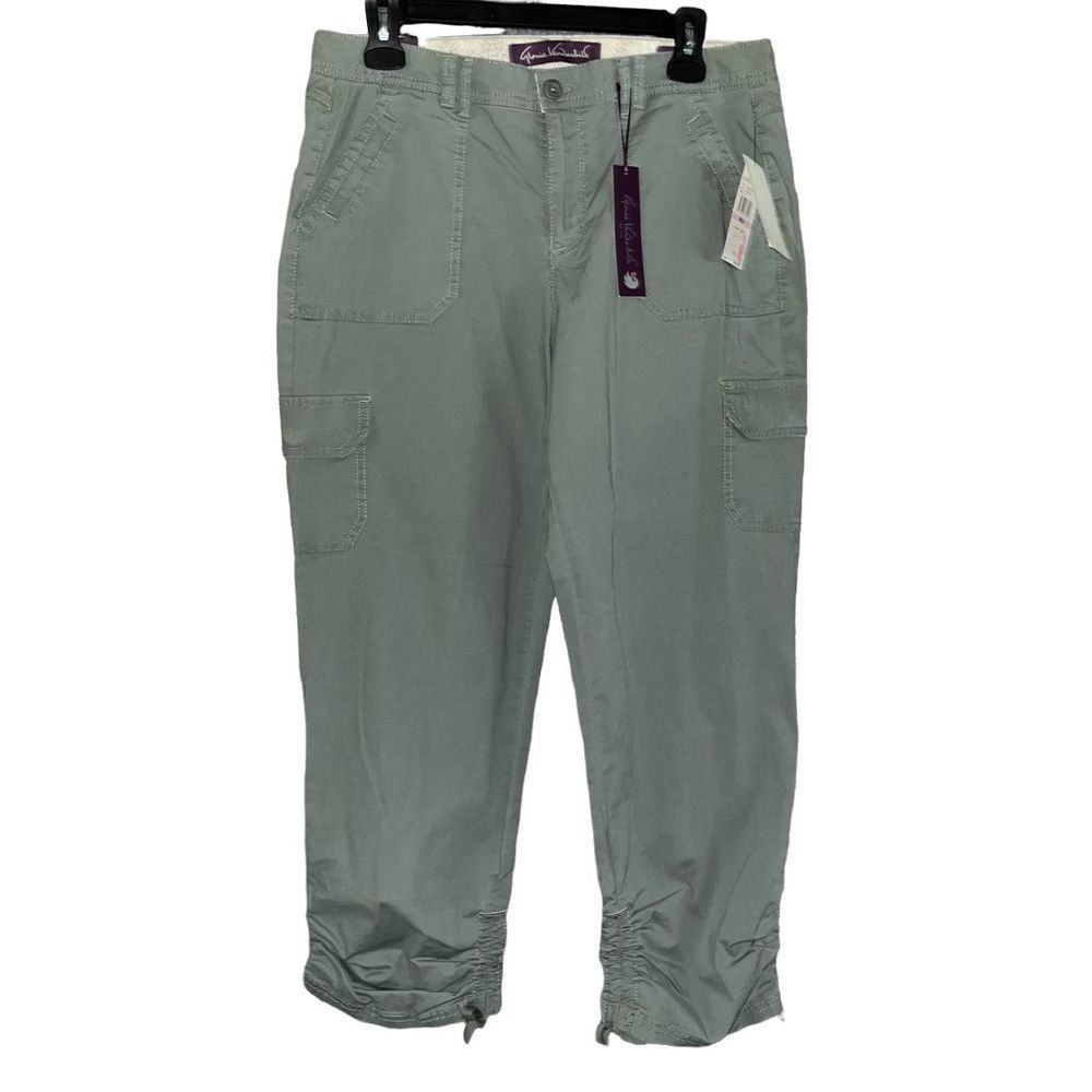 Gloria Vanderbilt Zoey sweet basil cargo capri NWT 6